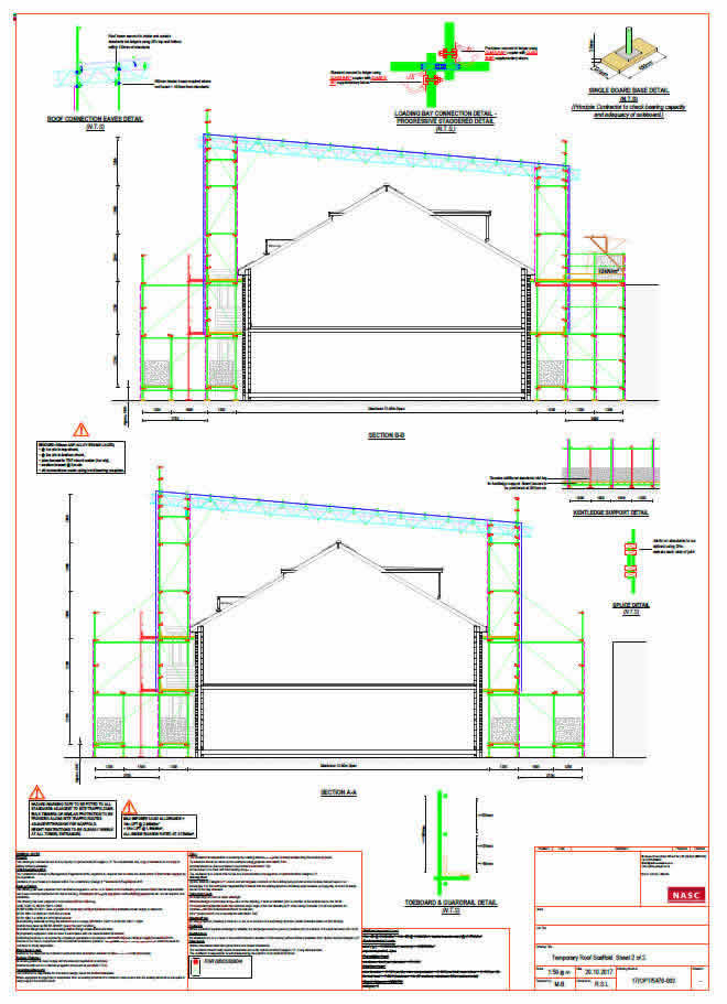 false roof commerical scaffolding site development scaffolding